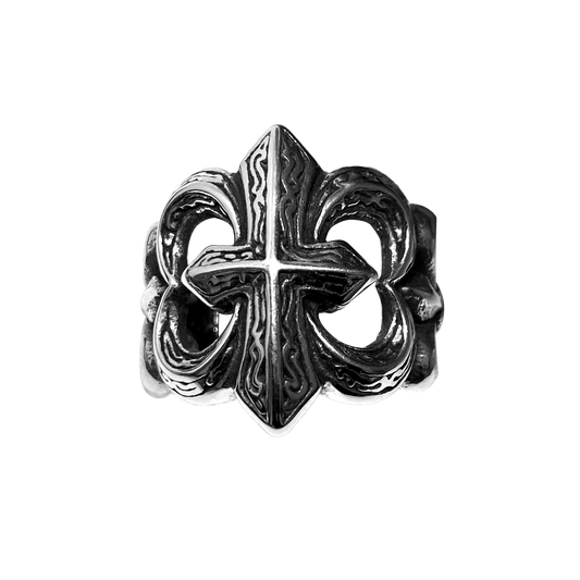 Etched Fleur Ring