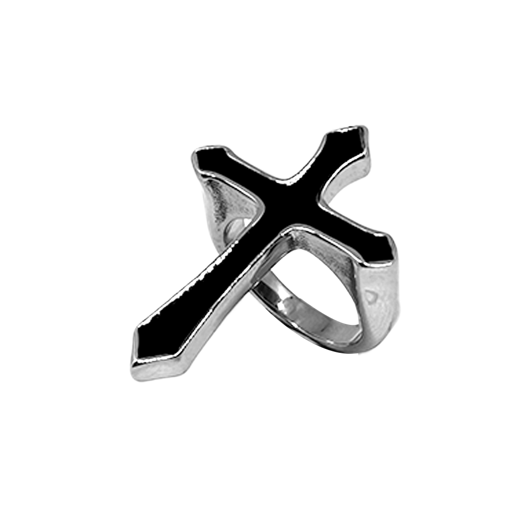 Black Cross Ring