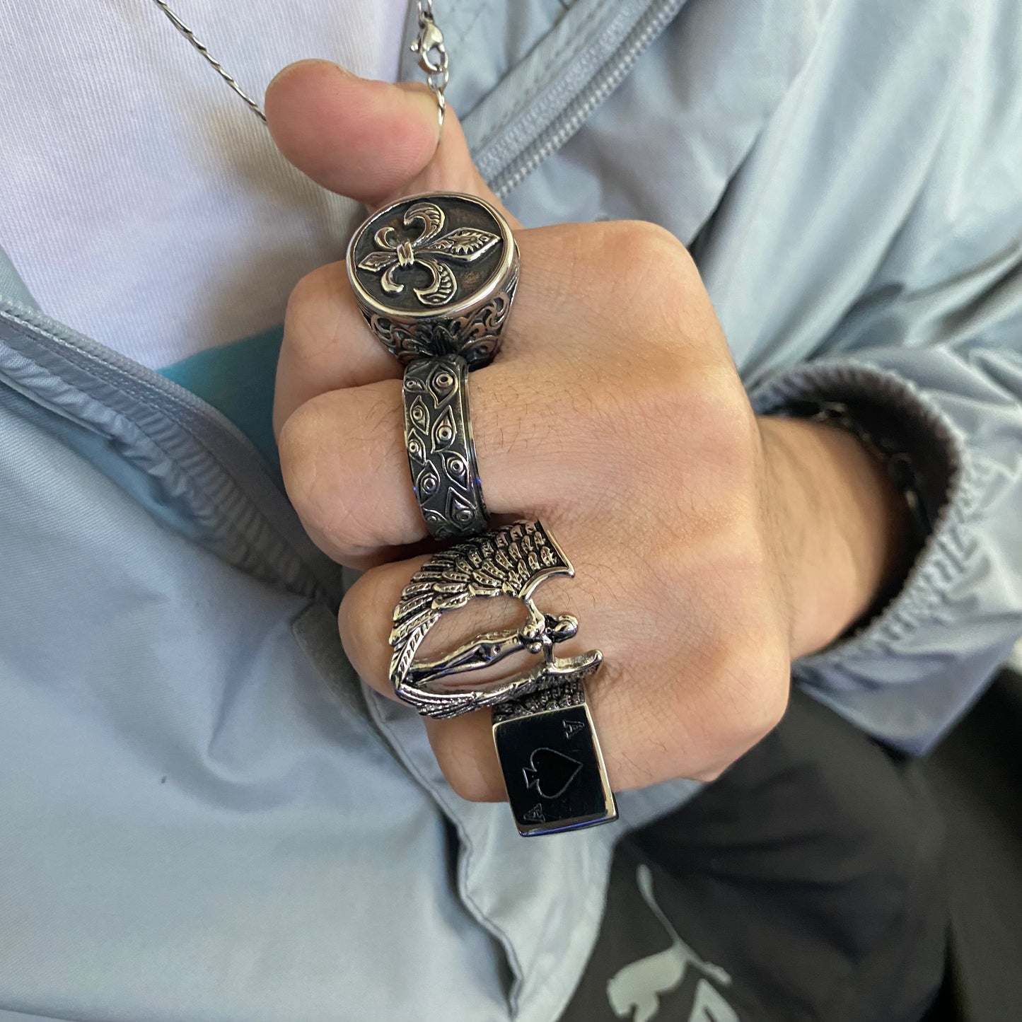 Watching Eyes Spinner Ring