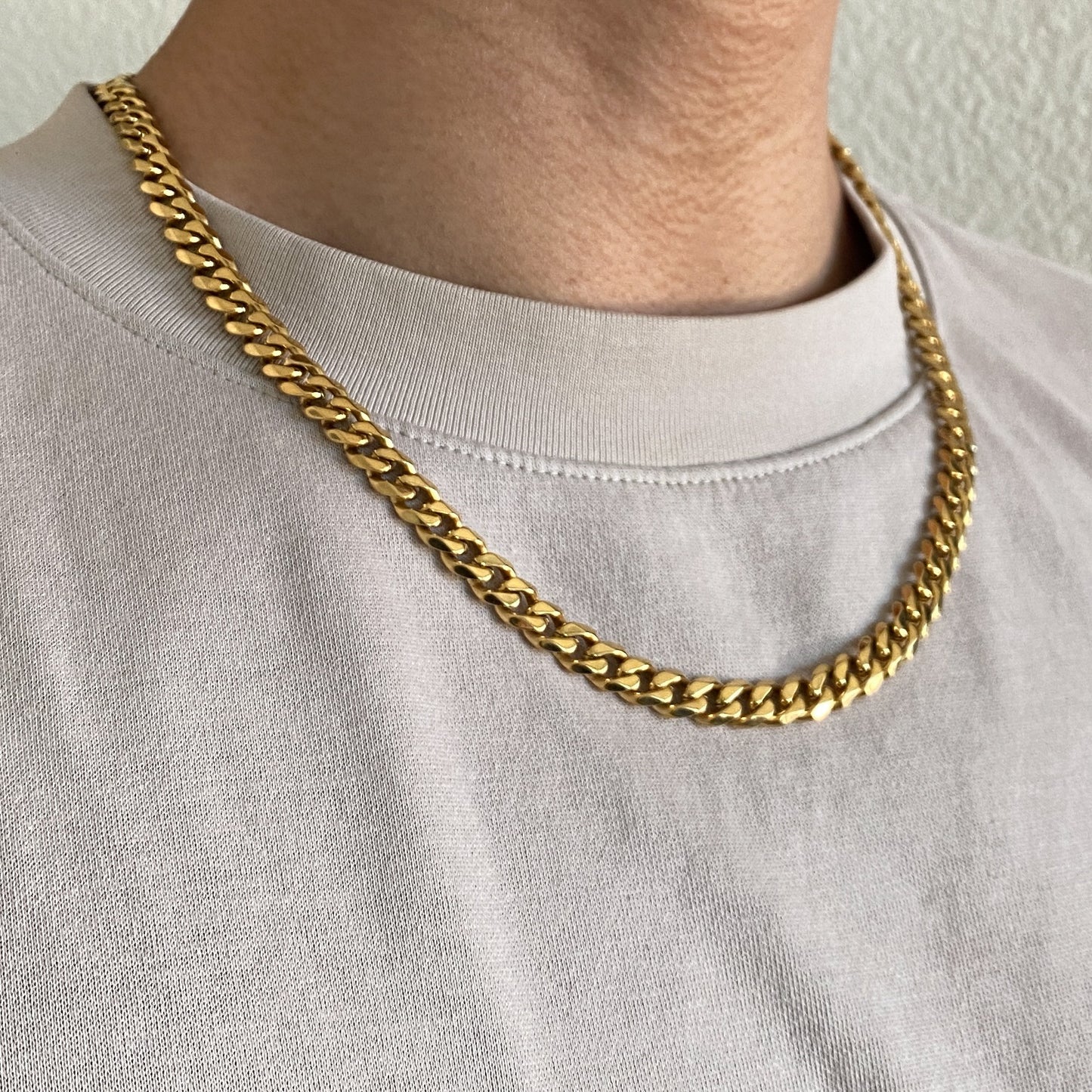 7mm Gold Cuban Chain